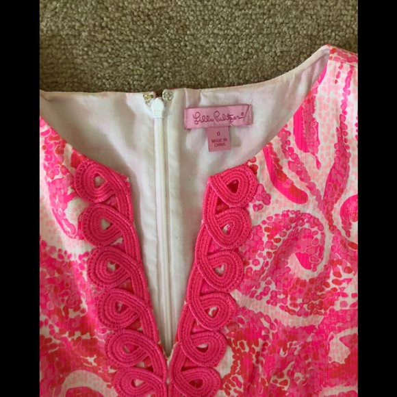 Hot pink & white Lilly Pulitzer dress size 0 - Picture 2 of 2
